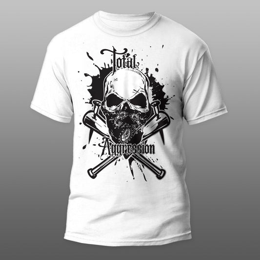 White skull & bat T-shirt